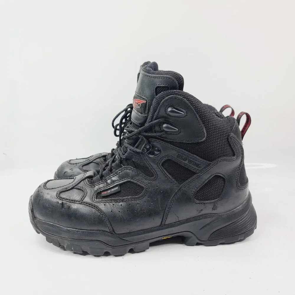 Red Wing Boots Men's Black Truhiker Waterproof Safety Toe‎ Hiker Boots Size 9D